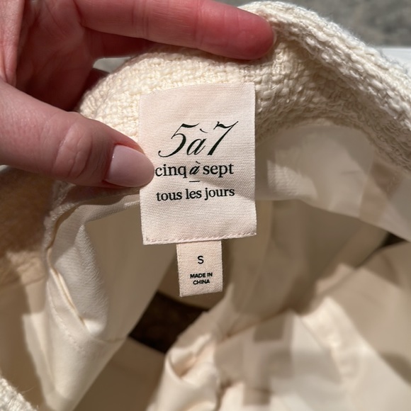 NWT Cinq A Sept Gardenia Jones Frayed Tweed & Stretch Cotton Shorts - Picture 10 of 12